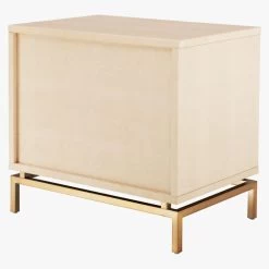 2-Drawer Ivory Shagreen Nightstand -Chic Living Shop ShagreenEmbsdNghtstndIvry3QBS18