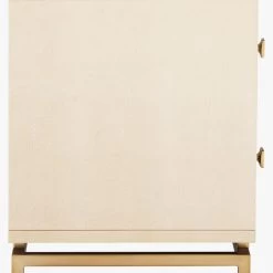 2-Drawer Ivory Shagreen Nightstand -Chic Living Shop ShagreenEmbsdNghtstndIvrySDS18