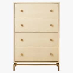 Ivory Shagreen Embossed Tall Chest -Chic Living Shop ShagreenEmbssdTllChstIvryS18