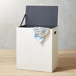 Ivory Shagreen Hamper -Chic Living Shop ShagreenHamperROF17