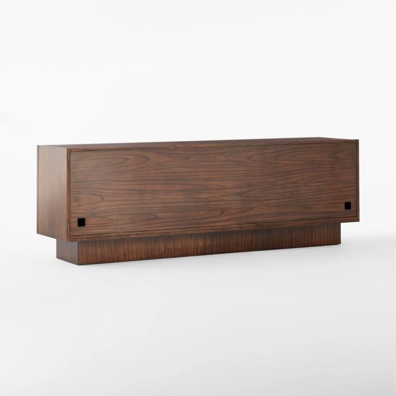 Shutter High-Gloss Walnut Wood Media Console 9 Shutter High-Gloss Walnut Wood Media Console - Image 7