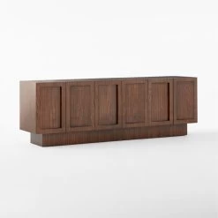 Shutter High-Gloss Walnut Wood Media Console 13 Shutter High-Gloss Walnut Wood Media Console -Chic Living Shop ShutterMediaCredenza3QSSS23