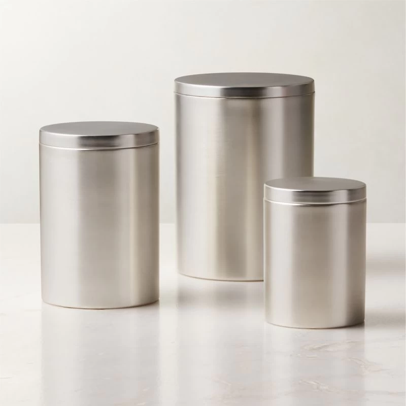 Silver Plated Kitchen Canister Small 4 Silver Plated Kitchen Canister Small - Image 2