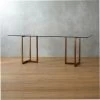 Silverado Brass 80" Rectangular Dining Table