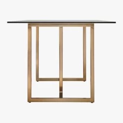 Silverado Brass 80" Rectangular Dining Table 9 Silverado Brass 80" Rectangular Dining Table -Chic Living Shop SilveradoBrsRctDiningTable80inSdS16