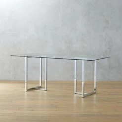 Silverado Chrome 72" Rectangular Dining Table