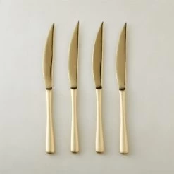 Sizzle Gold Steak Knives Set Of 4