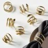 Slink Gold Napkin Rings Set Of 8
