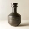 Smoke Stack Black Terracotta Vase