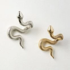 Polished Nickel Snake Wall Hook -Chic Living Shop SnakeHookGroupFHS23