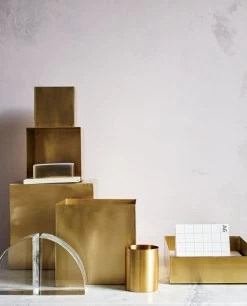 Solid Brass Studio Pencil Cup -Chic Living Shop SolidBrassStudioDeskAccessoriesJL18