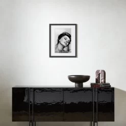 'Sophia Loren Relaxes, 1961' Photographic Print In Black Frame 17.75"x21.75" -Chic Living Shop SophiaLorenBk17p75x21p75SHF23 3D