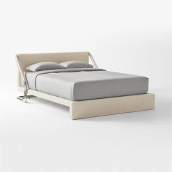 Sojourn Ogo Ivory Boucle Queen Bed -Chic Living Shop SoujournOgoNatQBed3QSSF21