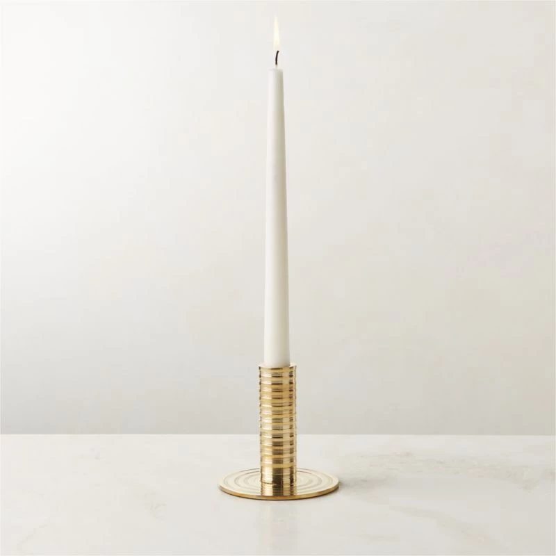 Spencer Brass Taper Candle Holder Small 5 Spencer Brass Taper Candle Holder Small - Image 3