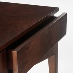 Spillo 2-Drawer Brown Burl Wood Desk -Chic Living Shop SpilloBrownBurlDeskAVSSF23