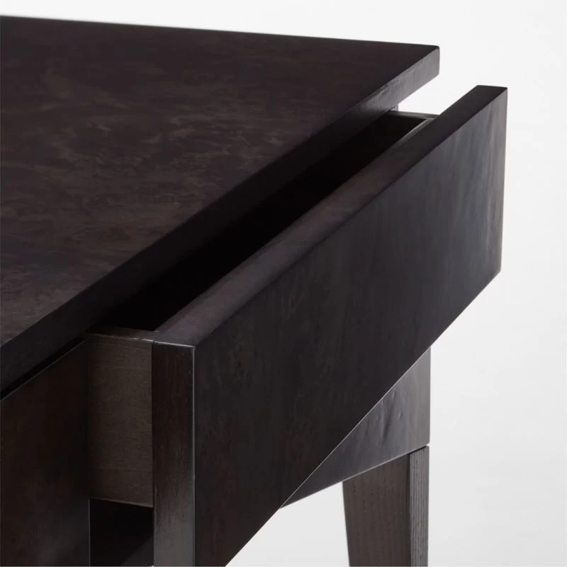 Spillo 2-Drawer Black Burl Wood Desk 11 Spillo 2-Drawer Black Burl Wood Desk - Image 9