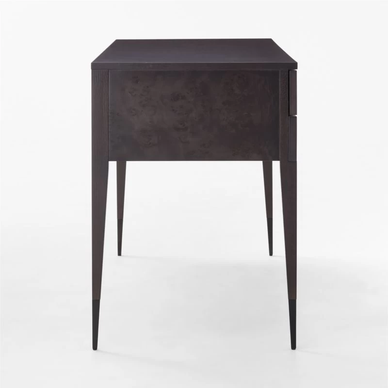 Spillo 2-Drawer Black Burl Wood Desk 9 Spillo 2-Drawer Black Burl Wood Desk - Image 7