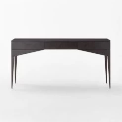 Spillo 2-Drawer Black Burl Wood Desk 14 Spillo 2-Drawer Black Burl Wood Desk -Chic Living Shop SpilloBurlWoodDeskSOSSF22