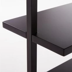 Stairway Wide Black Metal Wall Mount Bookshelf 96'' -Chic Living Shop Stairway96inWdShelvesBlkAVSSF21