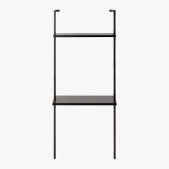Stairway Black Wall Mount Desk With Shelf 72.5'' -Chic Living Shop StairwayDeskBlackShortS18