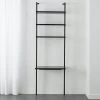 Stairway Black Wall Mount Desk With Shelves 96'' -Chic Living Shop StairwayDeskBlackTallBlkROS18