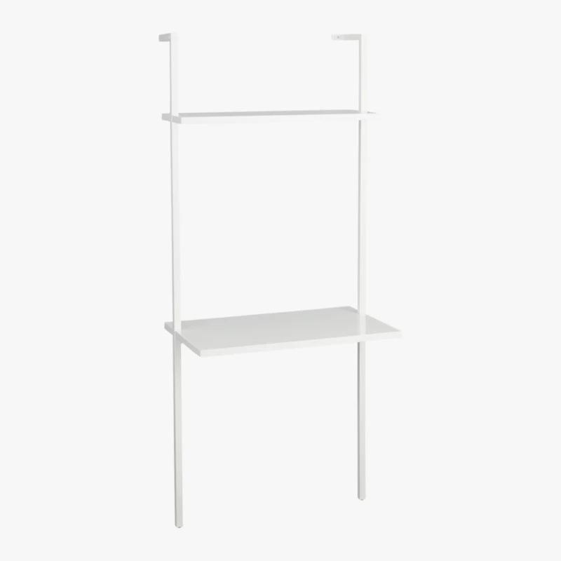 Stairway White Wall Mount Desk With Shelf 72.5'' 6 Stairway White Wall Mount Desk With Shelf 72.5'' - Image 4