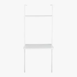 Stairway White Wall Mount Desk With Shelf 72.5'' 9 Stairway White Wall Mount Desk With Shelf 72.5'' -Chic Living Shop StairwayDeskWhiteShrtF15