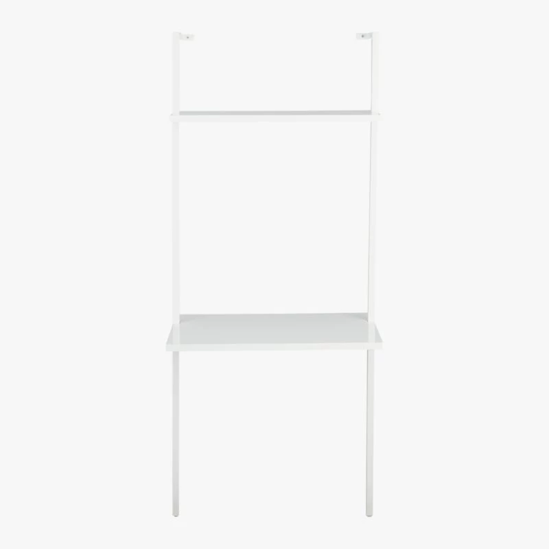 Stairway White Wall Mount Desk With Shelf 72.5'' 5 Stairway White Wall Mount Desk With Shelf 72.5'' - Image 3