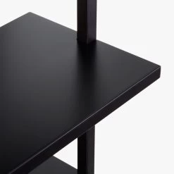 Stairway Black Wall-Mounted Bookcase - 72.5" Height -Chic Living Shop StairwayShortBookshelfBlkAVS18