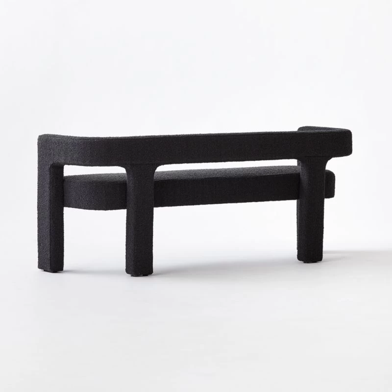 Stature Black Boucle Bench 9 Stature Black Boucle Bench - Image 7