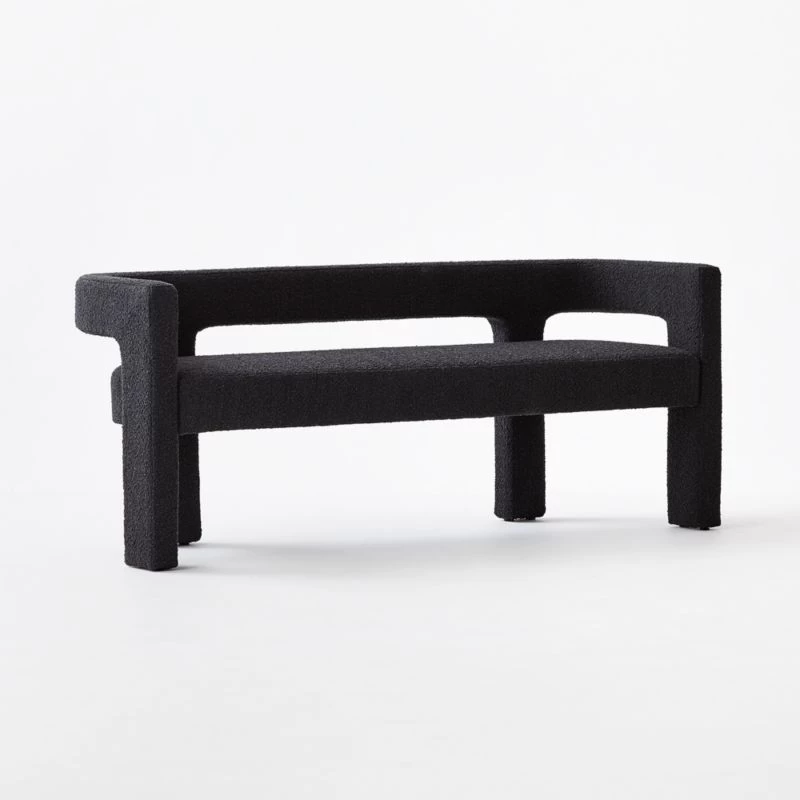 Stature Black Boucle Bench 7 Stature Black Boucle Bench - Image 5