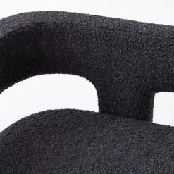 Stature Black Boucle Bench 17 Stature Black Boucle Bench -Chic Living Shop StatureBlackBenchAVF20