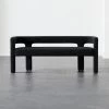 Stature Black Boucle Bench