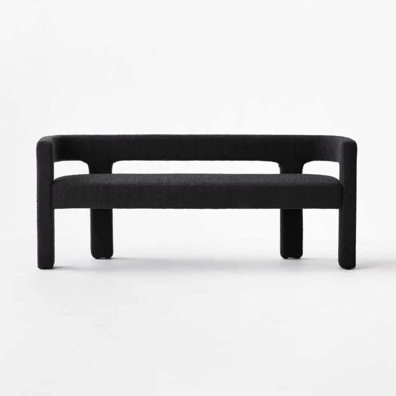 Stature Black Boucle Bench 6 Stature Black Boucle Bench - Image 4