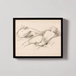 'Studies Of A Reclining Female Nude I' Framed Reproduction By Abraham Bloemaert 22''x18''