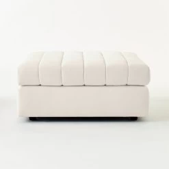 Stitch Fabric Ottoman -Chic Living Shop StitchOttomanNaturalSOF20