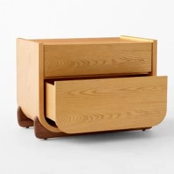 Stivale 2-Drawer Oak Nightstand -Chic Living Shop StivaleOakNWlntNghtstnd3QAVSSS23