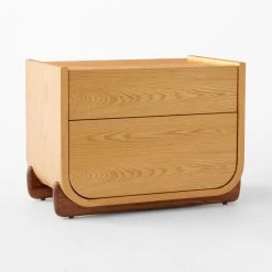Stivale 2-Drawer Oak Nightstand -Chic Living Shop StivaleOakNWlntNghtstnd3QSSS23