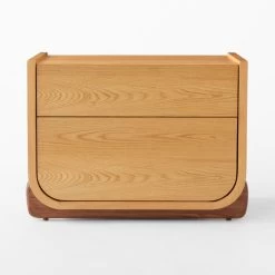 Stivale 2-Drawer Oak Nightstand -Chic Living Shop StivaleOakNWlntNghtstndSOSSS23