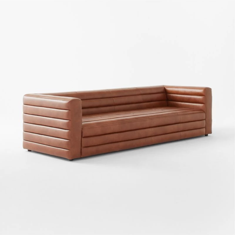 Strato 103" Extra-Large Brown Leather Sofa 5 Strato 103" Extra-Large Brown Leather Sofa - Image 3