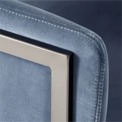 Stretta Blue Velvet Office Chair -Chic Living Shop StrettaBlueMtlOffcChairAVSSS22