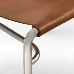 Surf Sling Brown Leather Dining Chair -Chic Living Shop SurfBrnLthrSlingDnngChrAVSSF21