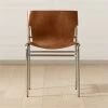 Surf Sling Brown Leather Dining Chair
