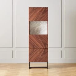 Suspend White Marble And Wood Bar Cabinet -Chic Living Shop SuspendIITallBarCabinetSHS21 1x1