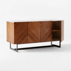 Suspend Marble And Brown Walnut Wood Media Console -Chic Living Shop SuspendMediaConsole3QAVSSS22