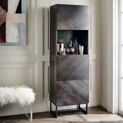 Stud Decanter -Chic Living Shop SuspendTallCharcoalBarCabinetMR21