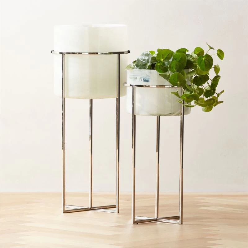 Syd Small Glass Planter With Stand 4 Syd Small Glass Planter With Stand - Image 2