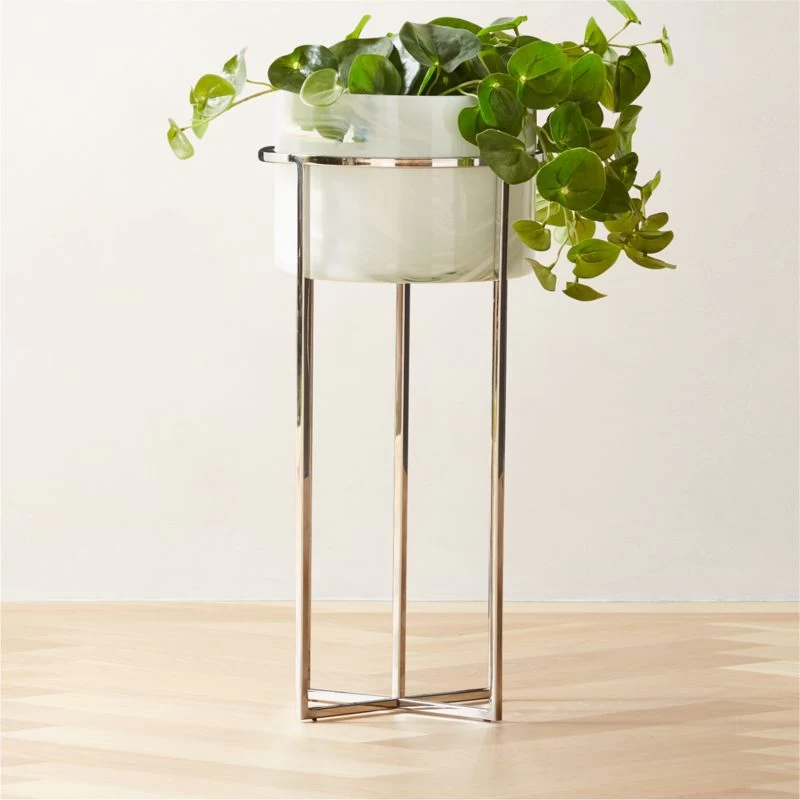 Syd Small Glass Planter With Stand 5 Syd Small Glass Planter With Stand - Image 3