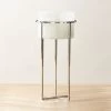Syd Small Glass Planter With Stand 1 Syd Small Glass Planter With Stand -Chic Living Shop SydSmGlassPlanterWStandSHF22