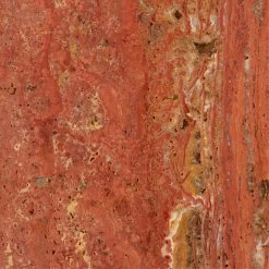 T Red Travertine Side Table Short -Chic Living Shop TMarbleRedSdTableTallAV2SSF23